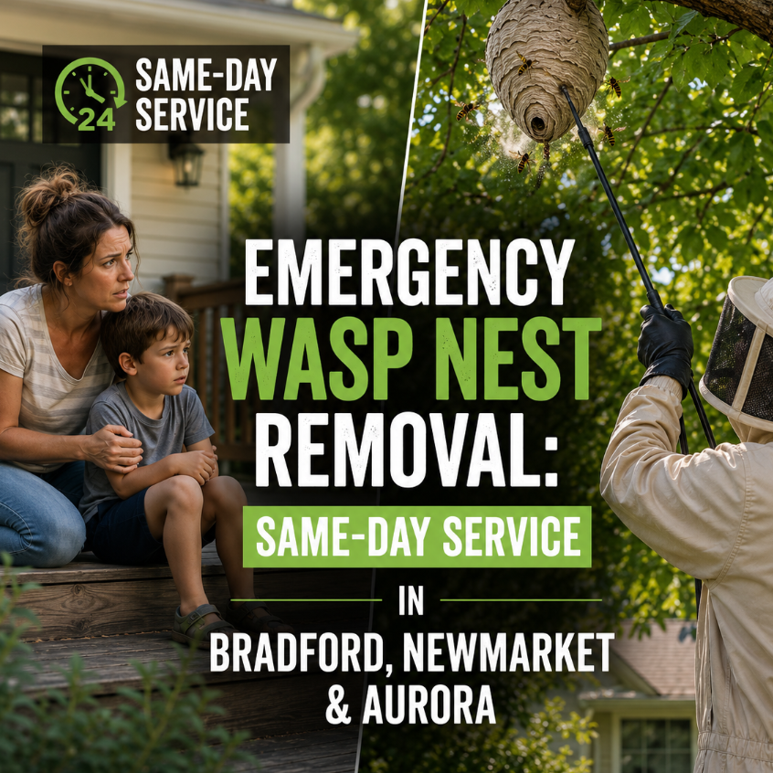 Emergency Wasp Nest Removal: Same-Day Service in Bradford, Newmarket & Aurora
